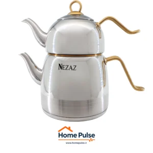 ست کتری و قوری تمام استیل نزاز کد 2499